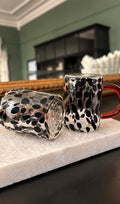 Glass Salt and Pepper Shaker : Black Spotty