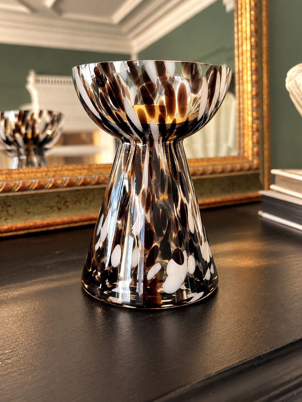 Pillar Candle Holder: Dalmatian Print