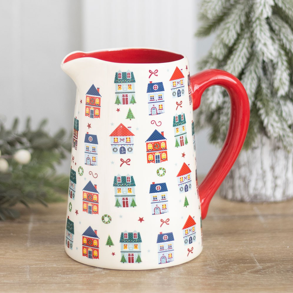 Christmas Street Ceramic Jug