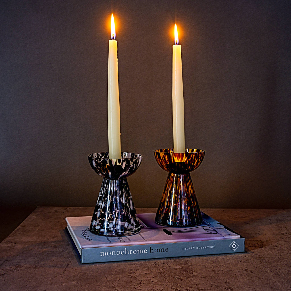 Pillar Candle Holder: Dalmatian Print